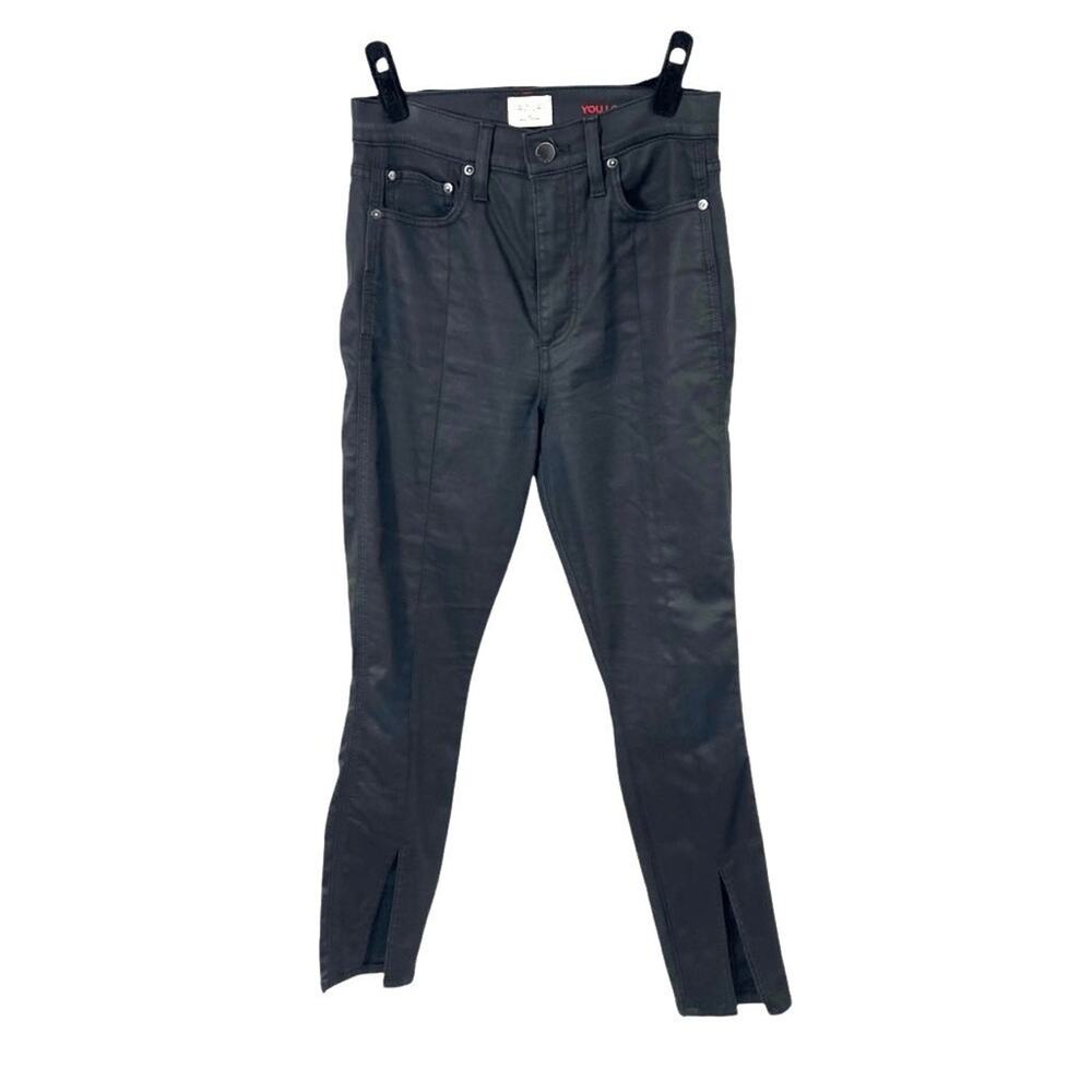 Alice & Olivia Good Highrise Skinny Cosmo Black 5 Pocket Jeans AO.LA Sz 27 Women